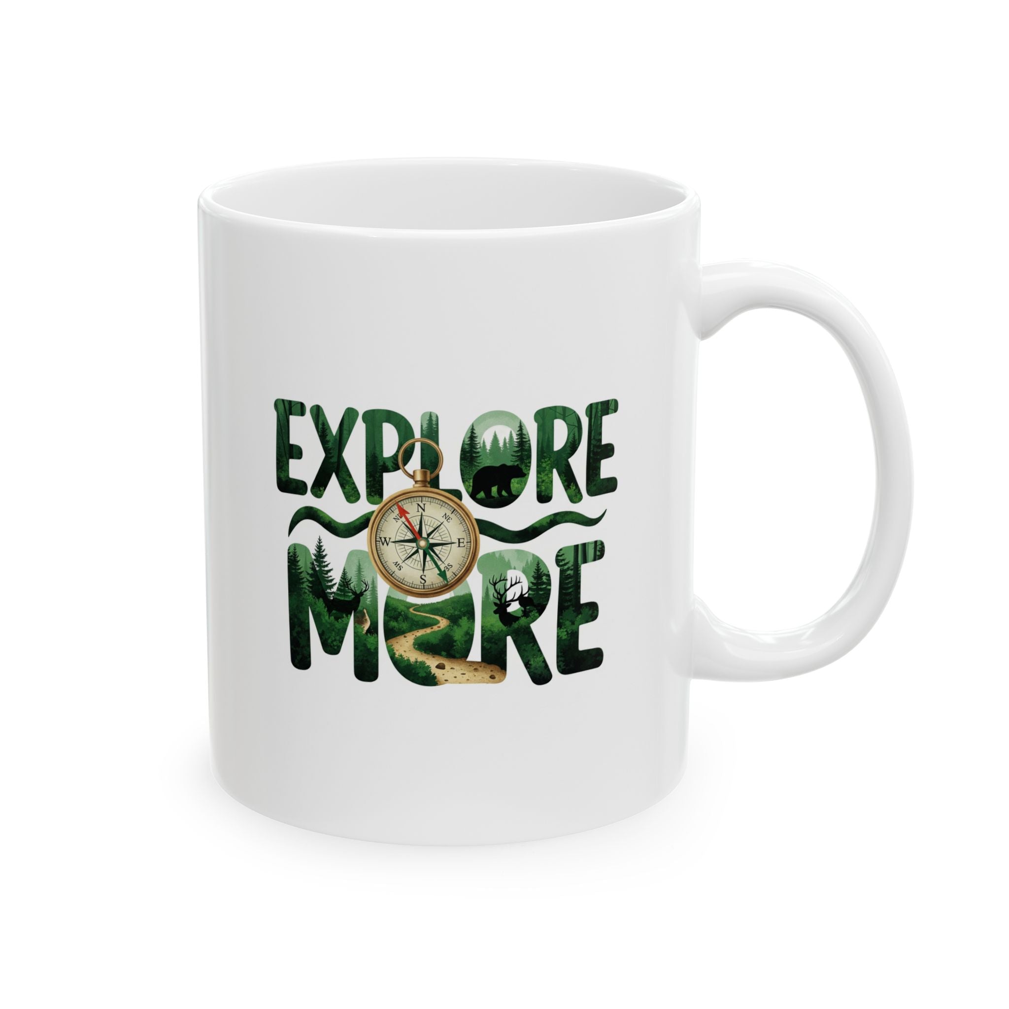 Explore More Nature Mug — Adventure Quote Ceramic Coffee Cup (11oz, 15oz)