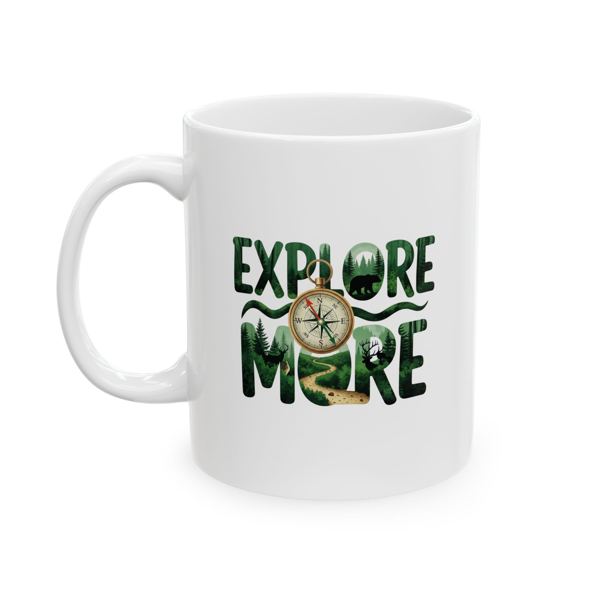 Explore More Nature Mug — Adventure Quote Ceramic Coffee Cup (11oz, 15oz)